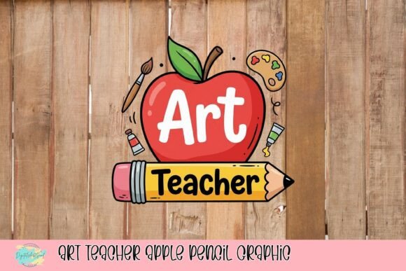 Art Teacher Apple Pencil Graphic: A Design Asset for Educators