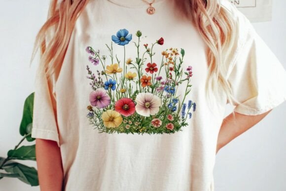 Bringing Nature Indoors with the Vibrant Wildflower Bouquet Graphic PNG