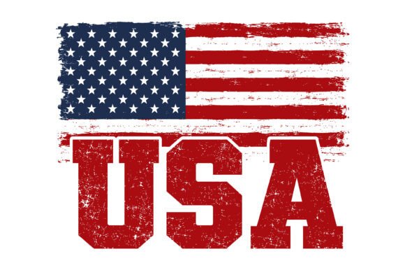 Distressed USA Flag Graphic: Authentic Patriotism for Design