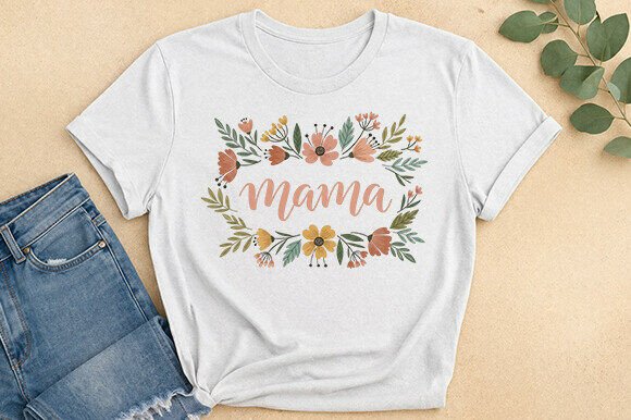 Embrace Rustic Charm with the Floral Mama Rustic Graphic Tee