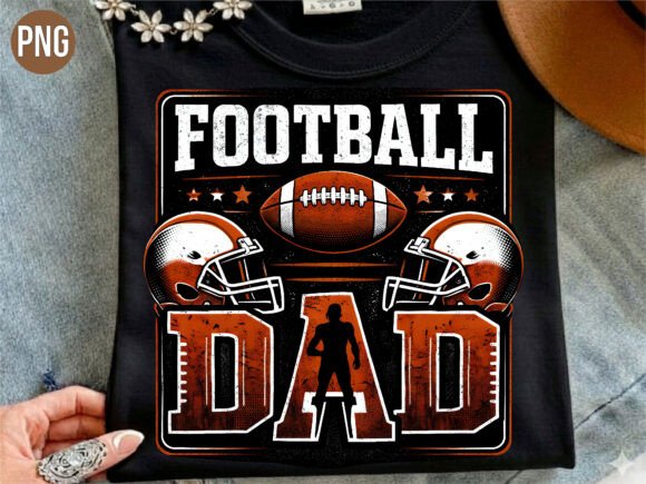 Football Dad Sports Helmet Graphic PNG: Beyond the Game Day Spirit