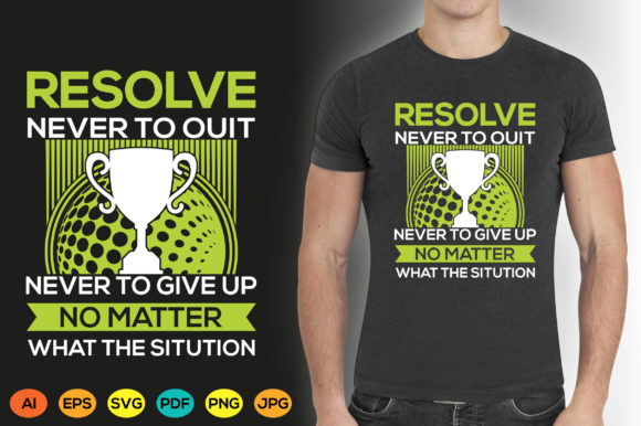 Golf T-shirt Design Graphic Resolve Neve: A Designer's Take on This Sublimation Asset