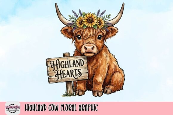 Highland Cow Floral Graphic: A Design Asset That Feels Like Home