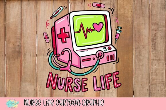 Nurse Life Cartoon Graphic: Infusing Whimsy into Professional Design
