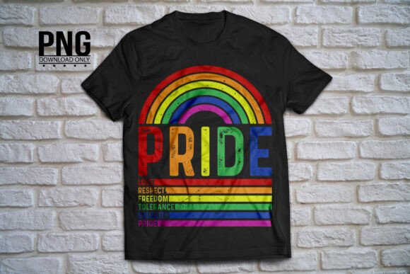 Rainbow Graphic Pride LGBTQ Digital PNG for Your Projects