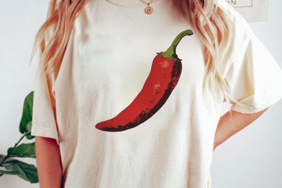 Red Chili Pepper Grunge Graphic Png: Bold Design for Real Projects
