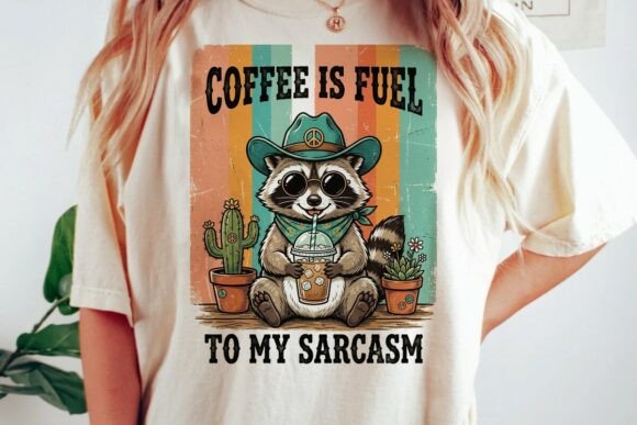 Why This Vintage Coffee Raccoon Graphic is a Design Game-Changer