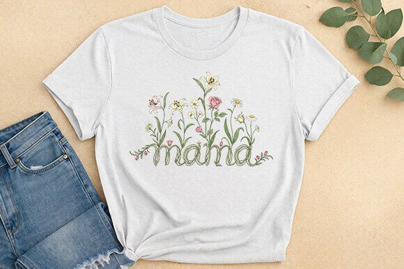 Wildflower Mama Script Graphic Tee: A Creative Asset Guide